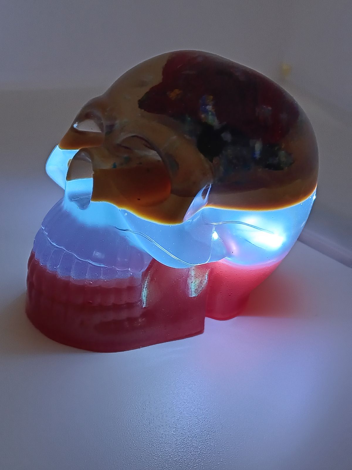 Tête de mort lumineuse Rose