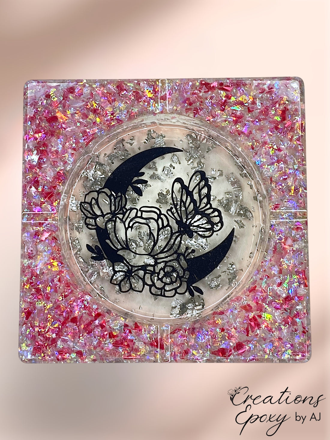 Cendrier Lune Papillon